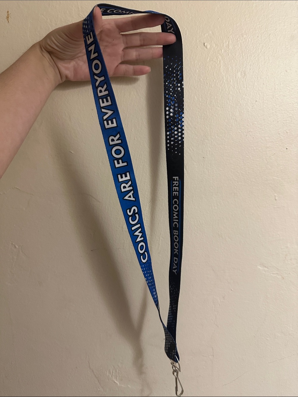 Free Comic Book Day Blue & Black Lanyard - Commemorative Event Accessory
